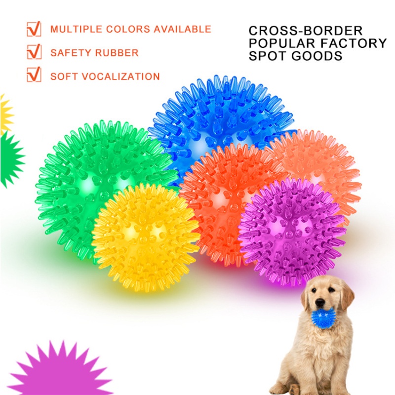 Interactive Squeaky Plush Dog Toy - Bola de brinquedo para animais de