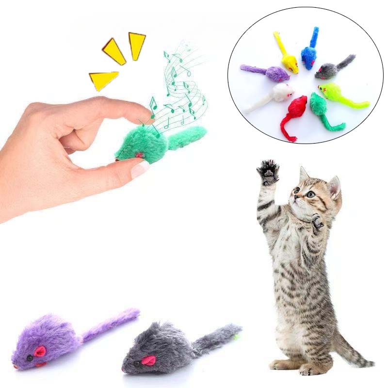 Catnip Interactive Plush Mouse - Brinquedo de Rato para Gatos com