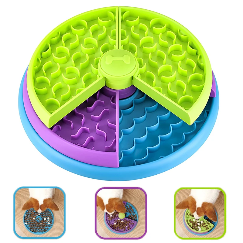 Dog Puzzle Feeder Toy - Quebra-cabeça para cães, alimentador lento, jogo