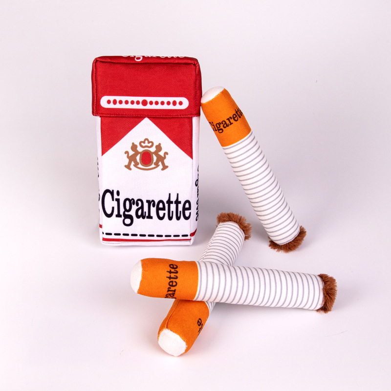Cigarros brinquedo do cão imit - Interactive Squeaky Plush Dog Toy avaliação e preço