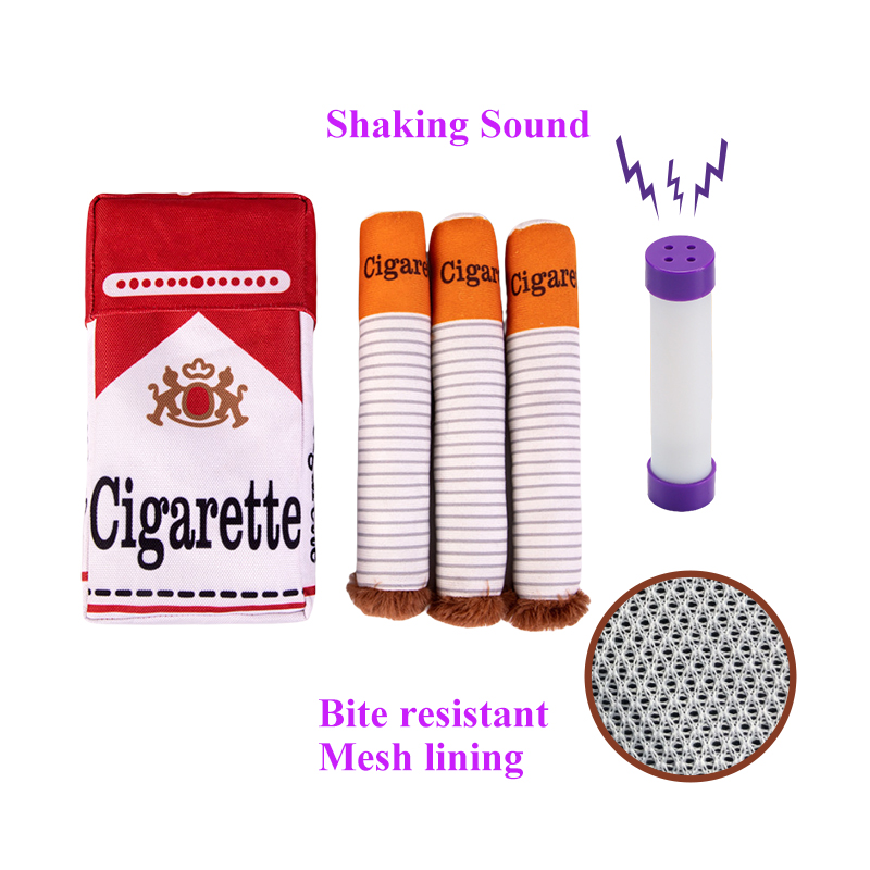 Cigarros brinquedo do cão imit - Interactive Squeaky Plush Dog Toy avaliação e preço