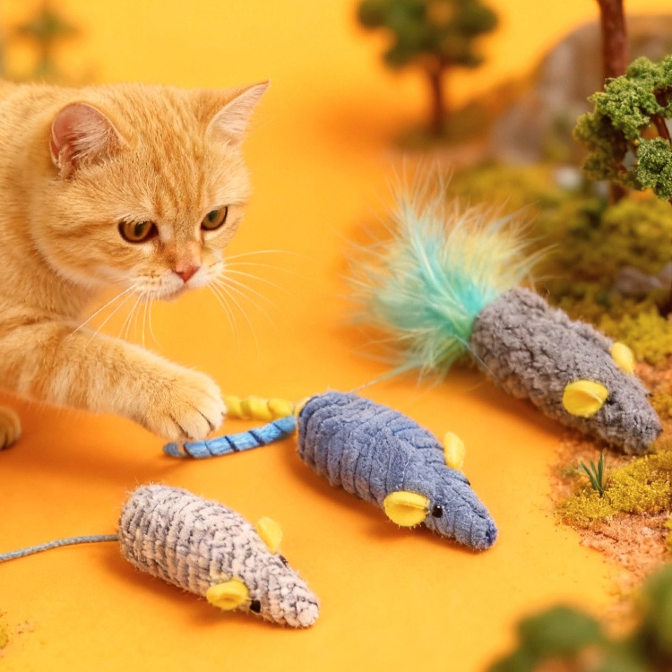 Brinquedos do gato 3 pçs de pe - Catnip Interactive Plush Mouse avaliação e preço