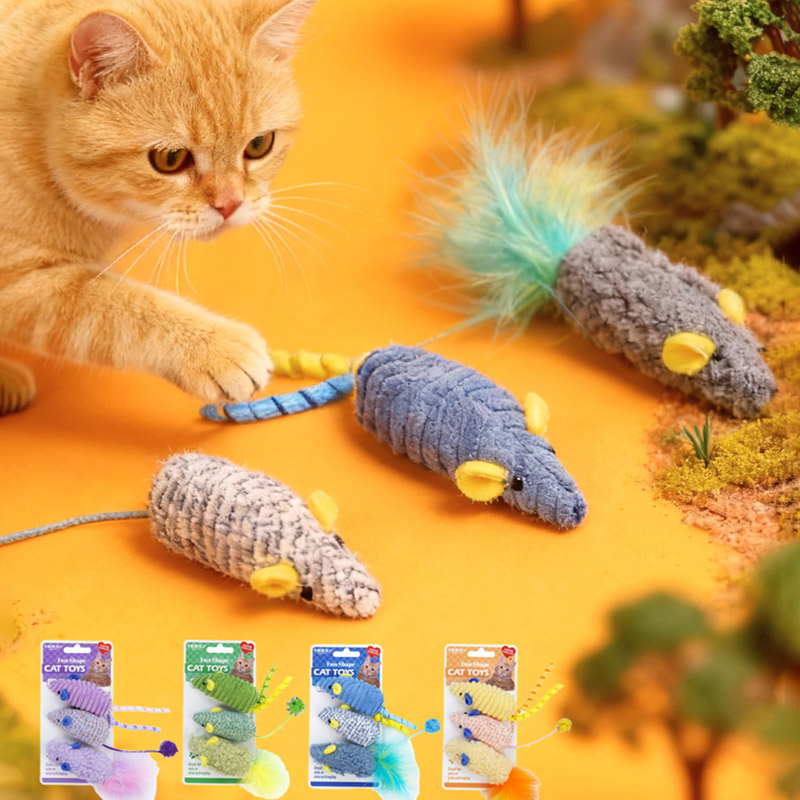 3 pçs realista mouse brinquedo - Catnip Interactive Plush Mouse avaliação e preço
