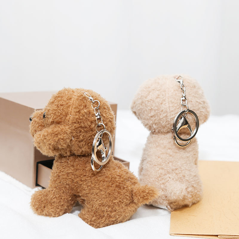 Novo 12cm bonito cão de pelúci - Interactive Squeaky Plush Dog Toy avaliação e preço