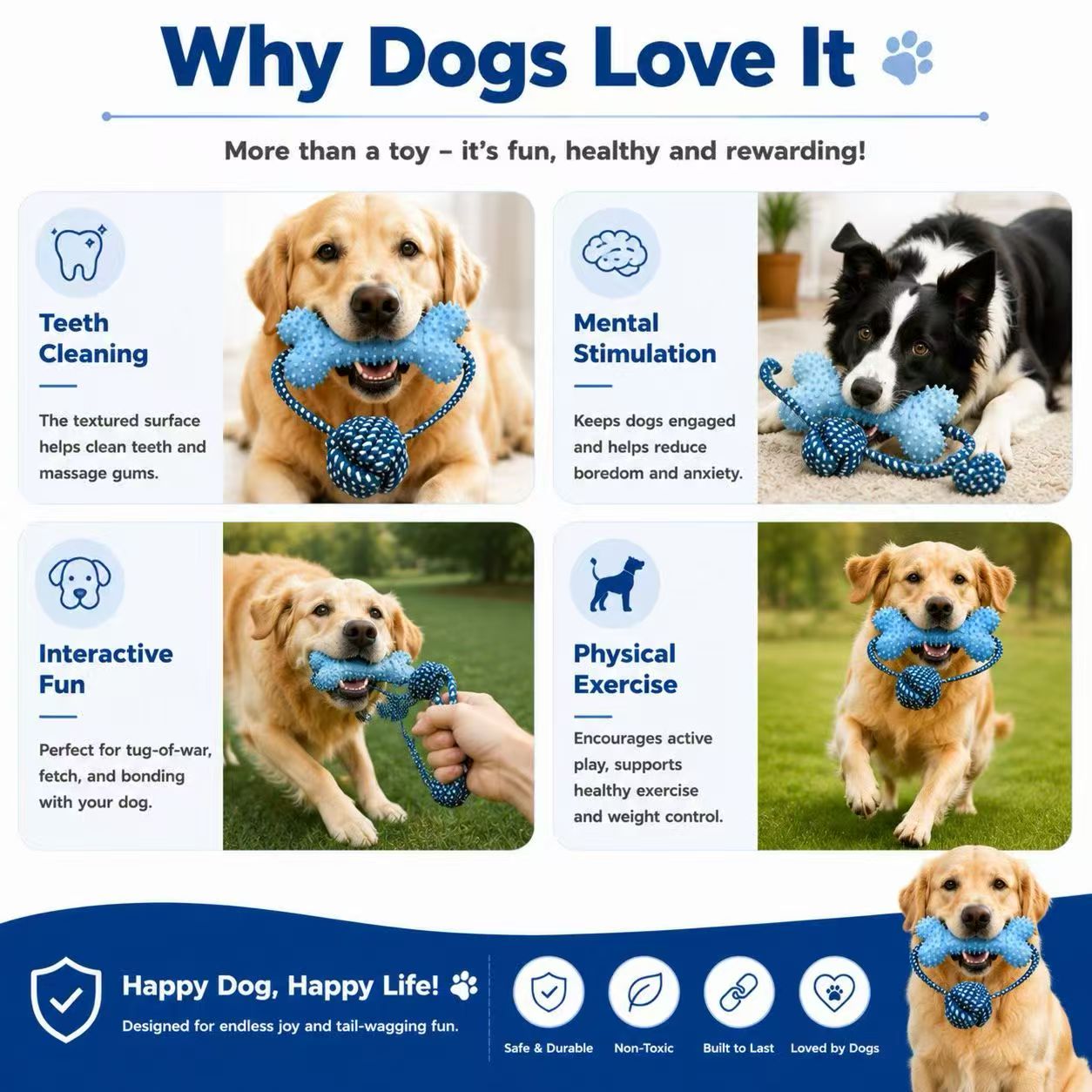Brinquedos para mastigar para  - Dog Rope Toy Aggressive Chewers avaliação e preço